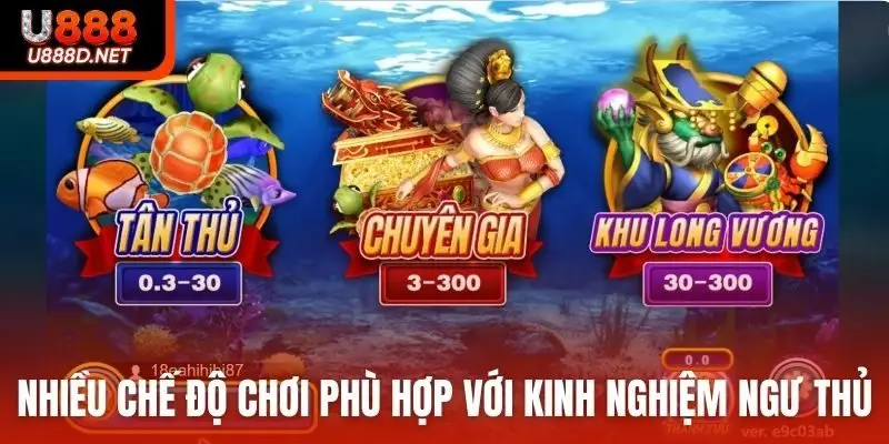 Có nhiều chế độ chơi phù hợp với kinh nghiệm của ngư thủ