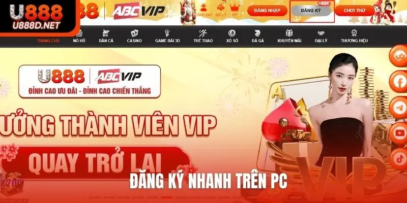 Đăng ký nhanh trên PC