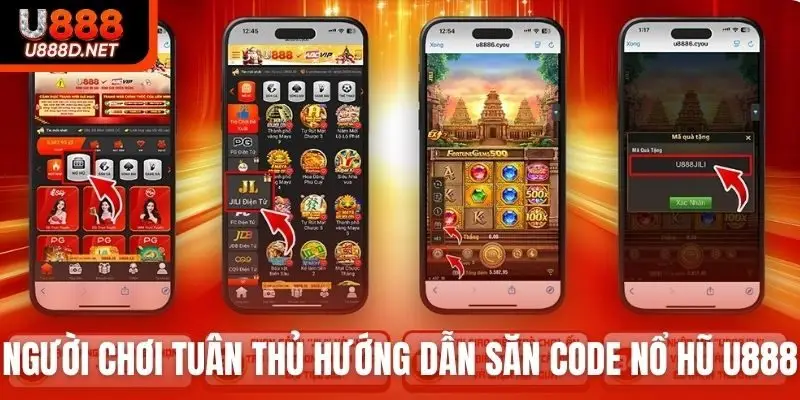 Người chơi tuân thủ theo hướng dẫn săn code nổ hũ U888