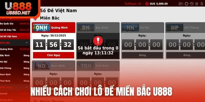 Nhiều cách chơi lô đề miền Bắc U888